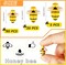 20 Pieces Tiny Resin Bees Decor Bee Shaped Craft Embellishment Tiny Resin Bee Embellishments Flatback Bee Pieces Decorations for Art and Crafts DIY Party Decor, 0.98 Inch, 0.74 Inch, 0.55 Inch